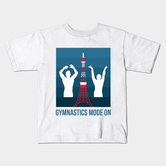 Gymnastics Mode ON - Tokyo 2020 Edition Kids T-Shirt by Gymnastics Now